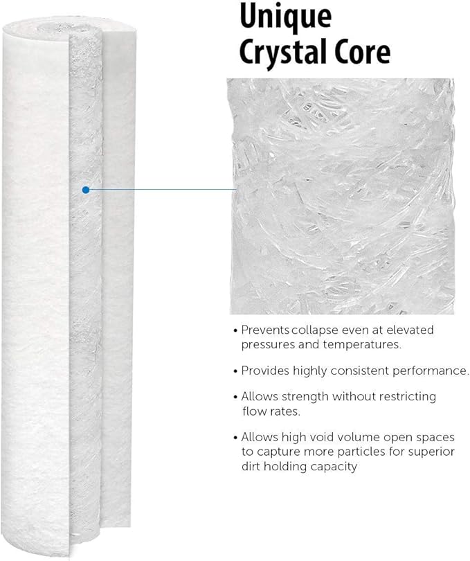 Harrington HVV5-10N 5 Micron 10" x 2.5" Premium Sediment Water Filter Replacement Cartridge - Made in USA - for Any Standard RO Unit | Whole House Sediment Filtration (Pack of 4)