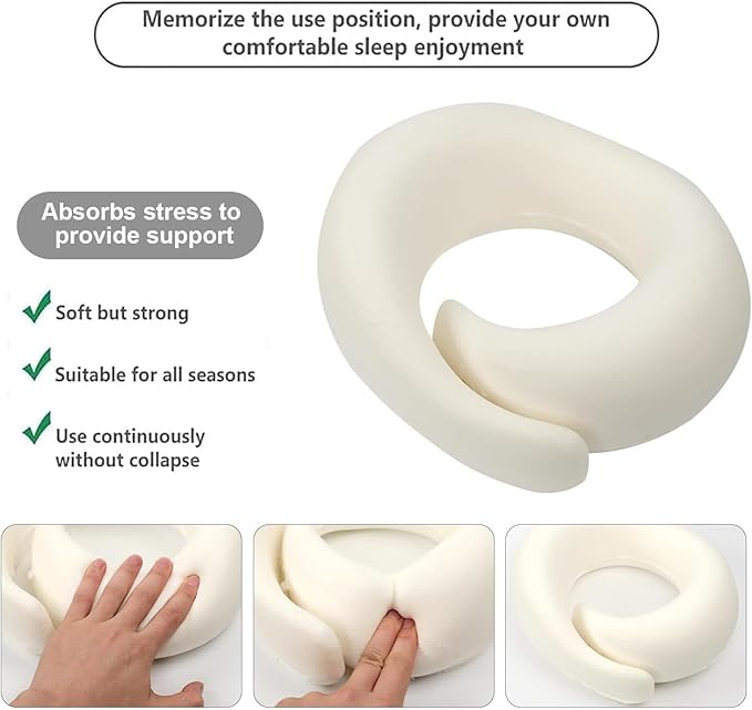 Travel Neck Pillows for Airplanes 2024 New Travel Pillow Neck Travel Pillow Memory Foam Airplane Pillow Soft Airplane Neck Pillow(Dark Blue)