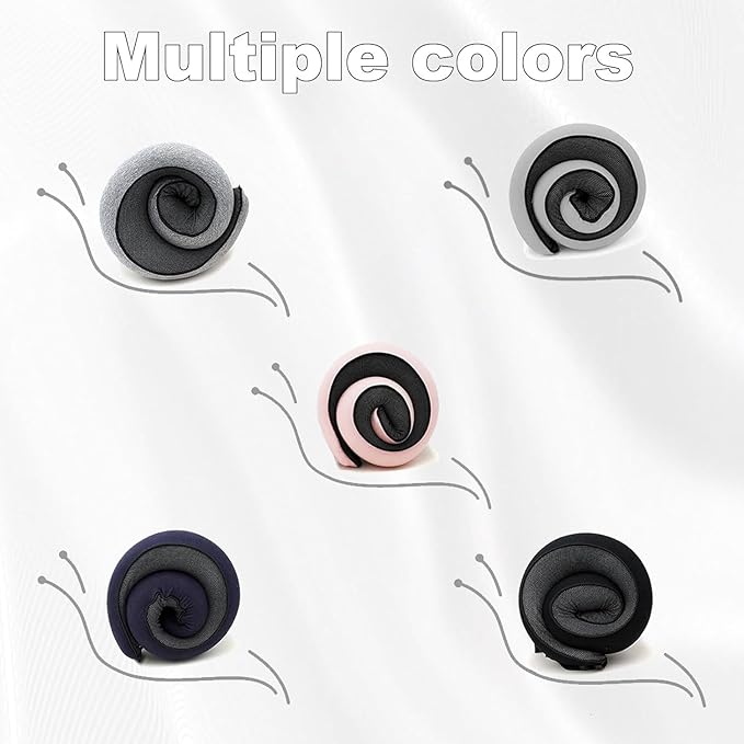 2024 Memory Foam Neck Pillow 360 Degree Neck Support Travel Pillows for Airplanes and Long Flight Travel Neck Pillow (Grey-with Strap)