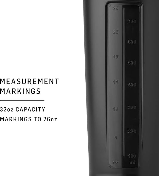 BlenderBottle Classic V2 Shaker Bottle Perfect for Protein Shakes and Pre Workout, 32-Ounce, White