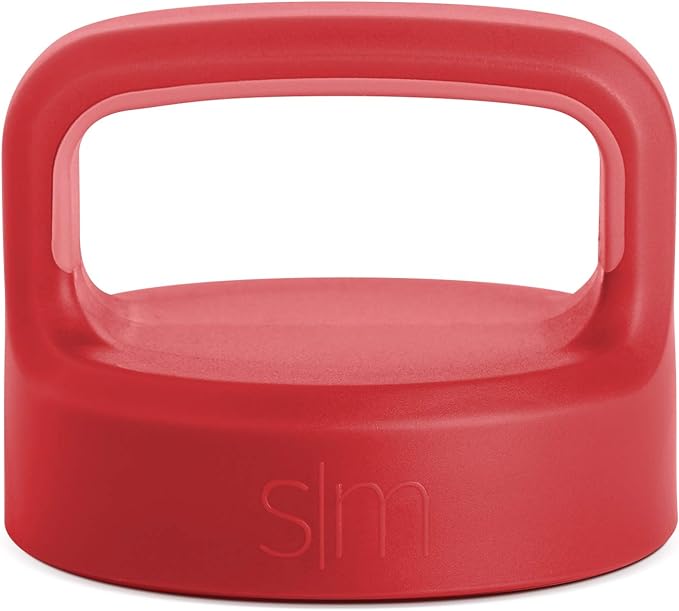 Simple Modern Wide Mouth Lid Leak Proof Straw Chug Handle Flip Fits Summit Water Bottles and Hydro Flask, Cherry