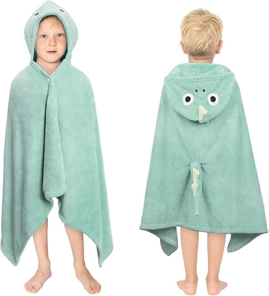 Kids Hooded Bath Towels Beach Towel Girls Boys Soft Swim Pool Cover Up Super Absorbent Cute Cartoon Animal