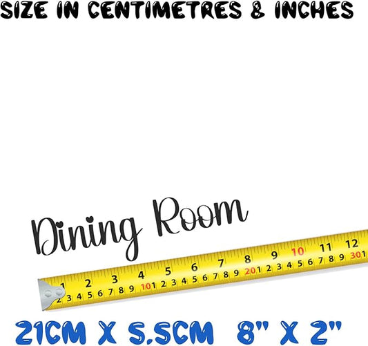 Home Door Sign Stickers - Bedroom Décor - Bathroom Door Sign - Toilet - Kitchen - Living Room (Dining Room)