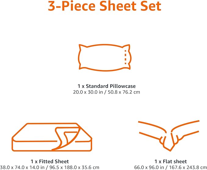 Amazon Basics Kid's Soft, Easy-Wash Microfiber 3-Piece Sheet Set, Twin, Peony Pink Kitties, Animal Print