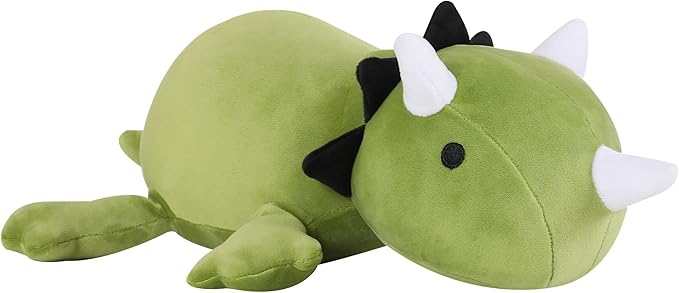 SQEQE Weighted Dinosaur Plush, Anxiety Weighted Stuffed Animals, Weighted Dinosaur Plushie Weighted Dino Throw Pillows for Kids Adults Green 23.6 Inch, 3.1 lbs