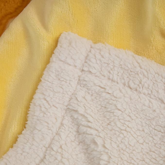 COSUSKET Kids Bear Throw Blanket, 3D Animal Embroidery Sherpa Blanket Girls Boys Gifts