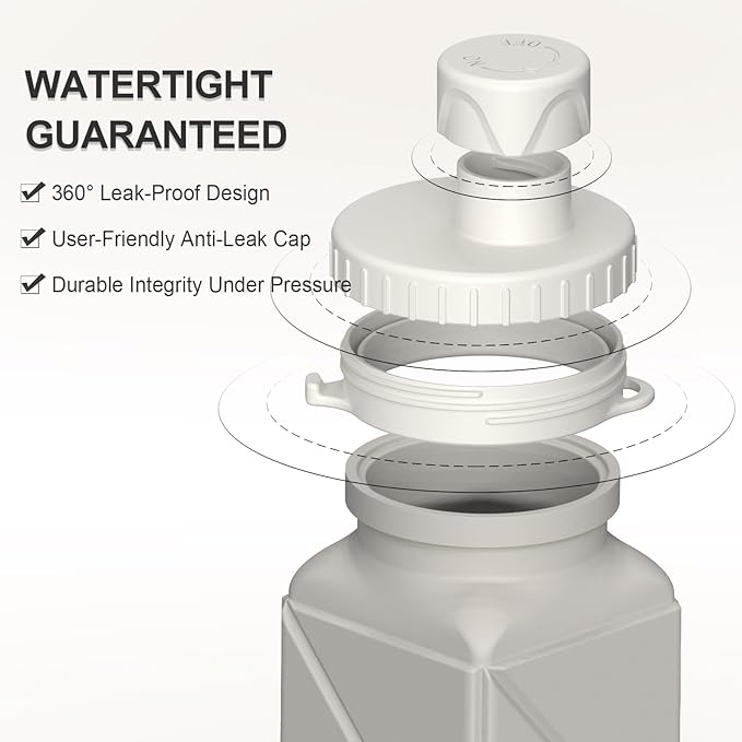 Collapsible Water Bottles, Silicone Foldable Portable Water Bottle 610ml, Lightweight Reusable Leakproof for Travel Camping Hiking Cycling Yoga Sports Outdoor