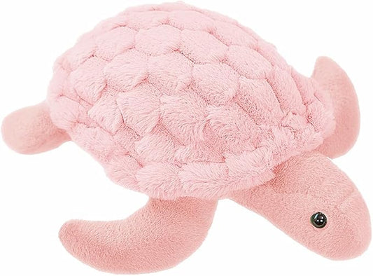 Soft Sea Turtle Plush Toy, Cute Turtle Stuffed Animals, Small Turtle Plush, Tortoise Plushies Pillow Gifts for Kids Adults (Pink 11 in)