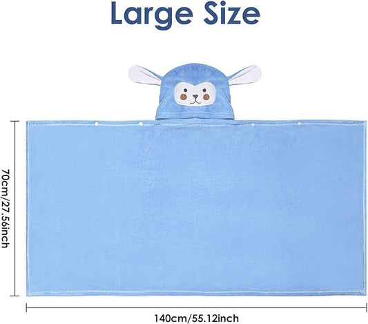 Kids Hooded Bath Towels Beach Towel Girls Boys Soft Swim Pool Cover Up Super Absorbent Cute Cartoon Animal