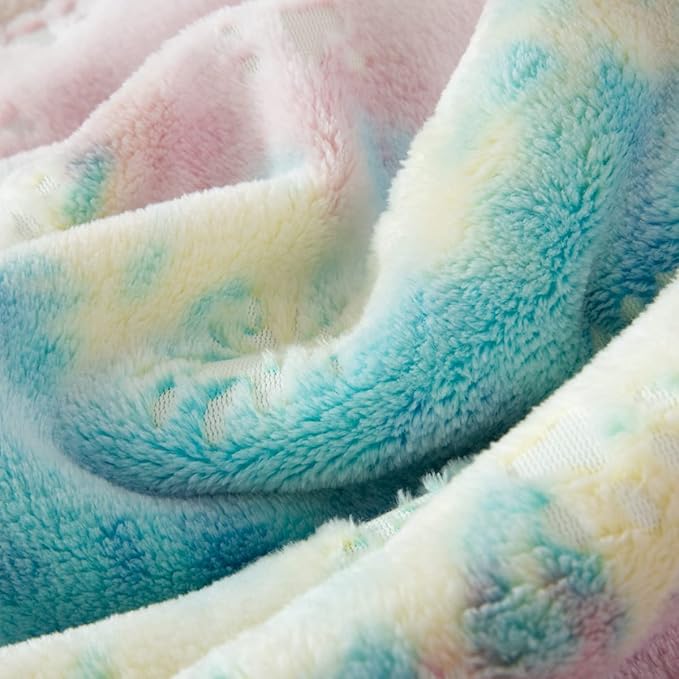 COSUSKET Glow in The Dark Blanket for Kids, Animal Paws Luminous Birthday Super Soft Fuzzy Plush Sherpa Furry Fleece Colorful Throw Blanket 50"x60" Boys Girls Gifts