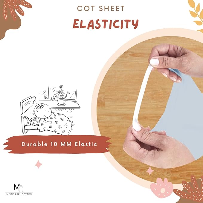 Pack of 24 Cot Sheet for Daycare Preschool Cot Bed -Polyblend Fabric with Corner Elastic Cots Sheets Fits On 22" X 52" Inches Size Toddler and Preschool Daycare Cot Light Blue 22 X 52 Size