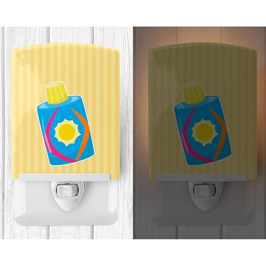 Caroline's Treasures BB8661CNL Beach Baby Girl Lotion Ceramic Night Light Compact, UL-Certified, Ideal for Bedroom, Bathroom, Nursery, Hallway, Kitchen, 6x4x3, Multicolor