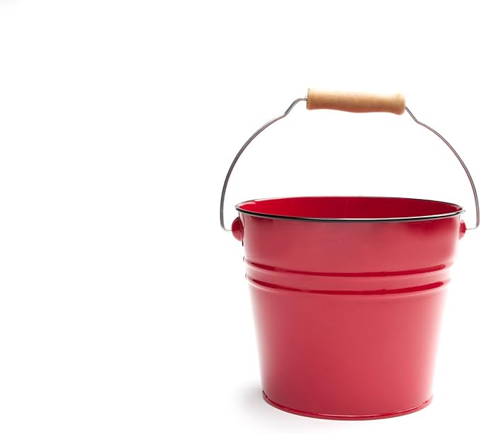Red Serving Pail Ice Bucket, 7.25 x 7.25 x 6 inches