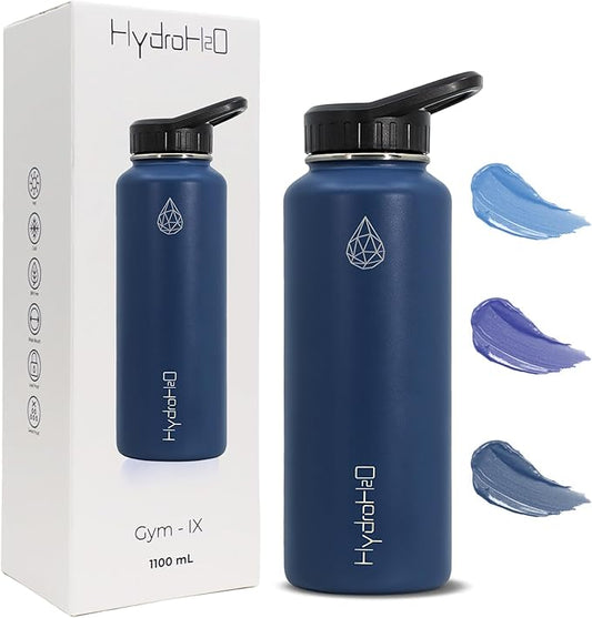 37 oz Insulated Water Bottles with Twist Cap,Stainless Steel Water Bottle, Leak Proof Metal Water Bottle, Resuable Thermos BPA Free Flask, Dark Blue