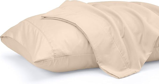 Utopia Bedding King Pillow Cases - 2 Pack - Envelope Closure - Soft Brushed Microfiber Fabric - Shrinkage and Fade Resistant Pillow Covers 20 X 40 Inches (King, Beige)