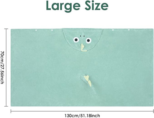 Kids Hooded Bath Towels Beach Towel Girls Boys Soft Swim Pool Cover Up Super Absorbent Cute Cartoon Animal