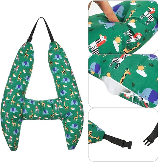 Car Travel Pillow for Kids Adults Soft Neck Pillow Head and Body Support Pillow Breathable Seat Pillow Car Aircraft Travel Pillow Neck Support Pillow Cushion for Long Journey Travel Accessories