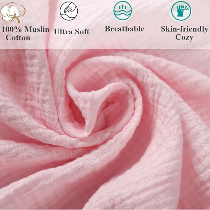 Muslin Bassinet Sheet Compatible with Halo Bassinest Swivel Flex Glide Premiere & Luxe Series Sleeper 2 Pack Cotton Stylish Boho Fitted Bassinet Sheets Super Soft for Baby White & Pink