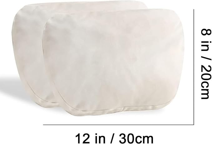 2Pcs Car Neck Pillows for headrests,for Travel Interior Accessories and Suede Support Head Pillows,Balance Neck Pillow Designed to Relieve Neck Pain and Muscle Tension.(White)