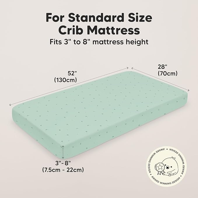 2-Pack Crib Sheets for Boys,Girls - Viscose Derived from Bamboo Fitted Crib Sheet, Organic Baby Crib Sheets, Crib Mattress Sheet,Toddler Bed Sheets,Baby Sheets for Crib Fitted Sheets(Bunnies)
