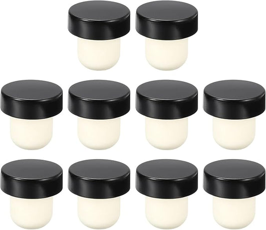 uxcell 16Pcs T-shaped Stoppers, 0.79inch Dia Cork Wine Stopper Reusable Wine Bottle Corks Sealing Plug for Wine Beer Beverage Bottle Crafts, Black
