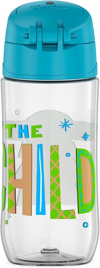 THERMOS FUNTAINER 16 Ounce Plastic Hydration Bottle with Spout, MANDALORIAN