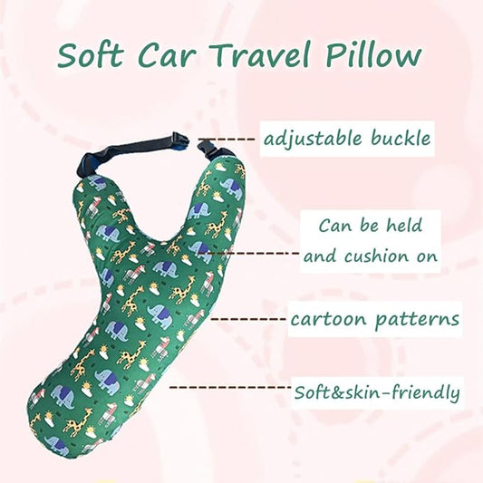 Car Travel Pillow for Kids Adults Soft Neck Pillow Head and Body Support Pillow Breathable Seat Pillow Car Aircraft Travel Pillow Neck Support Pillow Cushion for Long Journey Travel Accessories