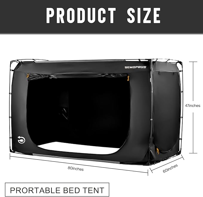 Bed Tent Queen Size, Bed Canopy Tents, Portable Sleeping Tents, Dream Tents for Adult and Kids, Breathable 70% Blackout Privacy Space, Canopy Tent for Bed with Three Doors (Mattress Not Included)