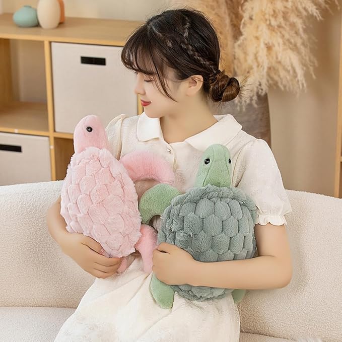 Soft Sea Turtle Plush Toy, Cute Turtle Stuffed Animals, Small Turtle Plush, Tortoise Plushies Pillow Gifts for Kids Adults (2pcs 15 in)
