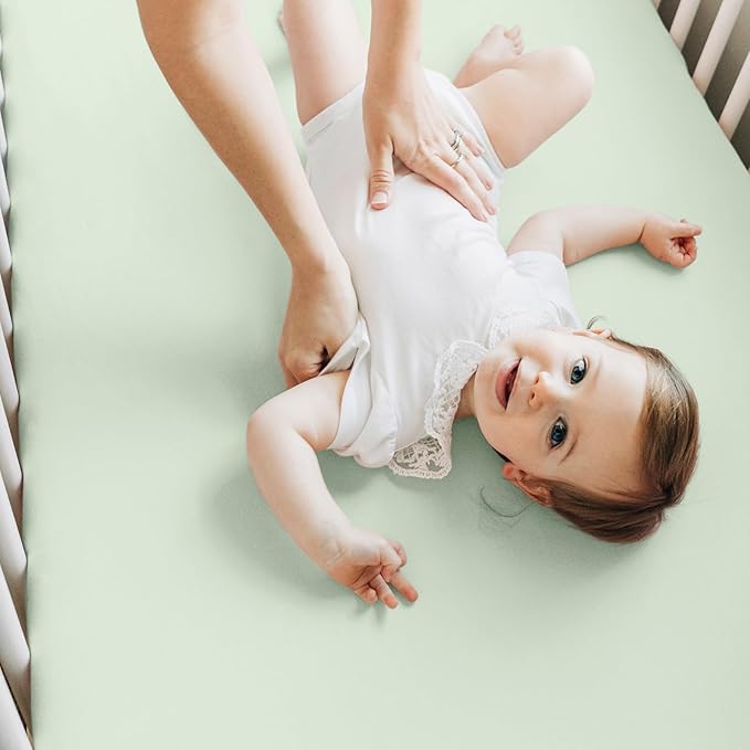 2-Pack Crib Sheets for Boys,Girls - Viscose Derived from Bamboo Fitted Crib Sheet, Organic Baby Crib Sheets, Crib Mattress Sheet,Toddler Bed Sheets,Baby Sheets for Crib Fitted Sheets(Wildflowers)