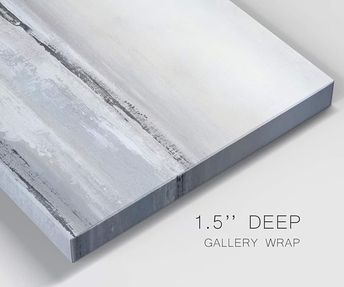 Renditions Gallery Canvas Nature Wall Art Modern Decorations Paintings Serene Winter Snow Glam Romantic Abstract Minimalist Artwork Prints for Bedroom Office Kitchen - 18"x27" LT33