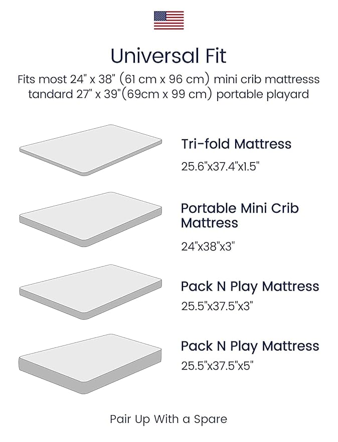 TotAha Premium Stretchy Pack N Play Playard Sheets | Mini Crib Sheets (2-Pack)-Hypoallergenic, Silky Comfort, AButtery Soft, Calming Effect, All-Season Jersey-Knit (Blue Flower & Small Floral)