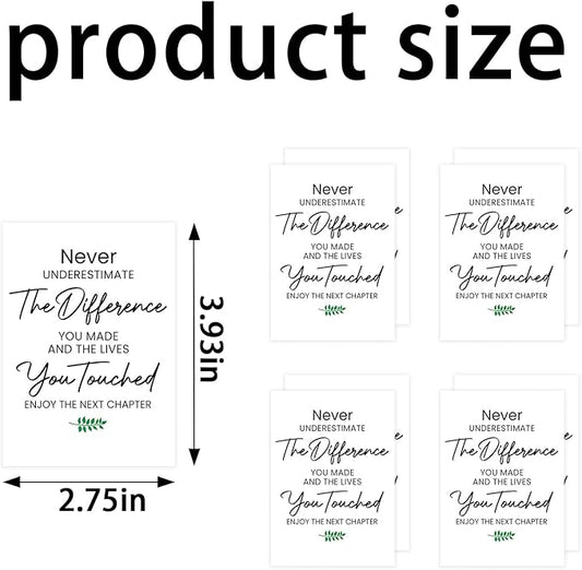 24 Pcs Retirement Mini Wine Labels, Retirement Gifts for Women Men, Happy Retirement Mini Wine Bottle Stickers Labels Gifts for Coworker, Never Underestimate The Difference You Made