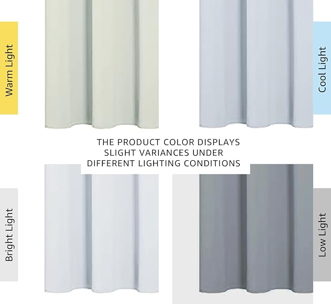 NICETOWN Window Treatment Thermal Insulated Grommet Room Darkening Curtains Drapes for Bedroom(2 Panels,42 by 63,Platinum-Greyish White)