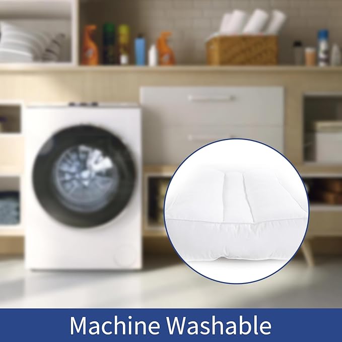 HOMBYS Knee Pillow for Side Sleepers,Down Alternative Between Leg Pillow for Sleeping,Under Knee Pillow for Sleeping on Back,Spine Alignment, Lower Back Pain Relief,Pregnancy Support,White 4 inch