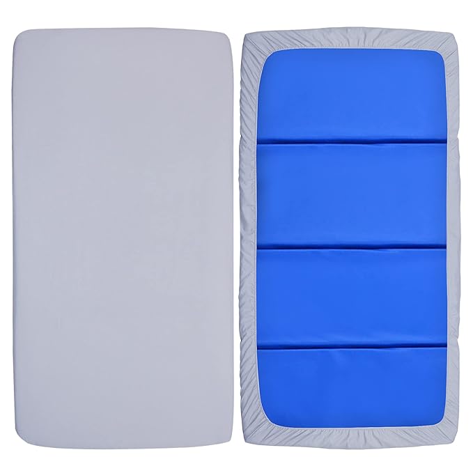Nap Mat Sheet 10 Pcs, 24" x 48" x 4" Preschool or Day Care Rest Mat Sheet for ECR4Kids and KinderMat, Super Soft and Breathable Microfiber Baby Sheet for Boys and Girls, Gray