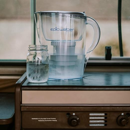 Epic Water Filters Pure Filter Pitchers for Drinking Water, 10 Cup 150 Gallon Filter, Tritan BPA Free, Removes Fluoride, Chlorine, Lead, Forever Chemicals