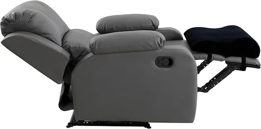 HOMBYS Extra Large Recliner Leg Pillow, Memory Foam Foot Rest Cushion Wave Shape Recliner Footrest Extender, Multi Purpose Back & Lumbar Support Pillow for Recliner, Bed, Sofa Couch, Black