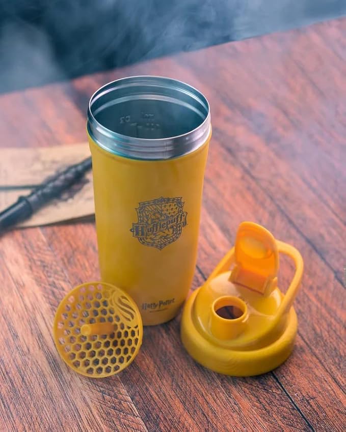 Smart Shake Reforce Stainless Steel Harry Potter Hufflepuffs Shaker Bottle (900 ML /30oz) | Light Weight Resistance Sports Shaker Bottle with a Soft Lid | Leakproof, BPA Free & DEHP Free
