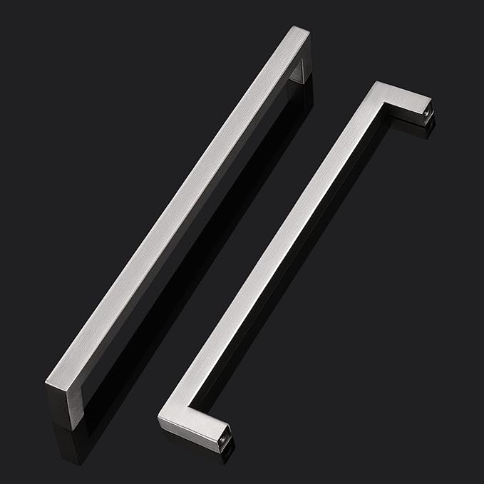 Probrico 10 Pack Kitchen Cabinet Drawer Handles Stainless Steel 10" Holes Distance Brushed Nickel Pulls 10.5" Total Length 10 Pack