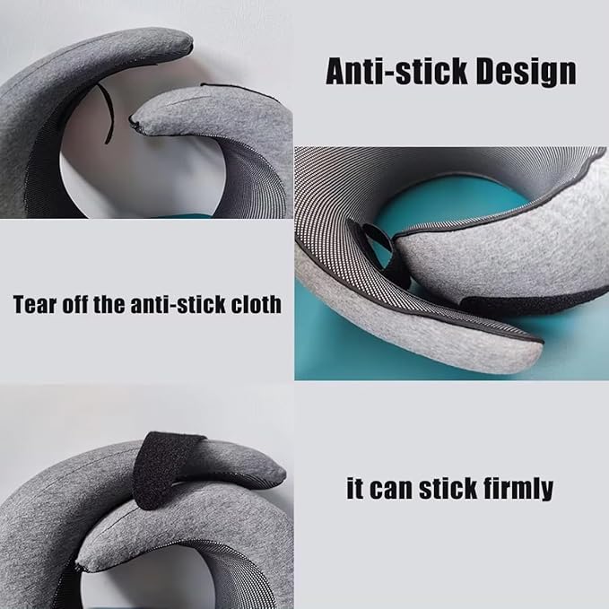 Wander Plus Travel Pillow, Travel Neck Pillow Memory Foam Travel Pillow 2024 New Travel Pillow Suitable for Travel, Airplanes, Cars and Offices (Dark Gray)