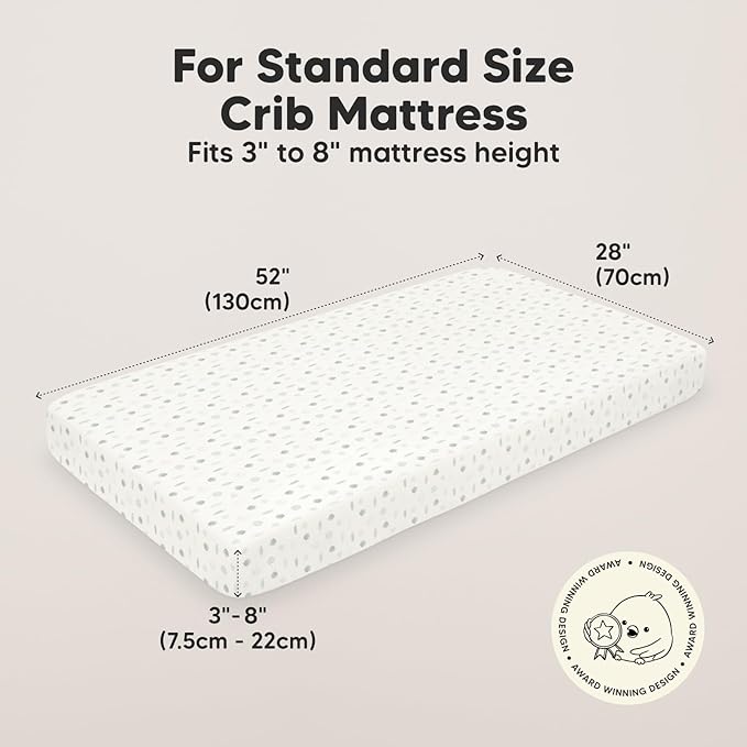 2-Pack Organic Crib Sheets for Boys, Girls - Jersey Fitted Crib Sheet, Baby Crib Sheets Neutral, Crib Mattress Sheet, Cotton Crib Sheets, Breathable Crib Sheet, Baby Mattress Sheets (Tropic Oasis)