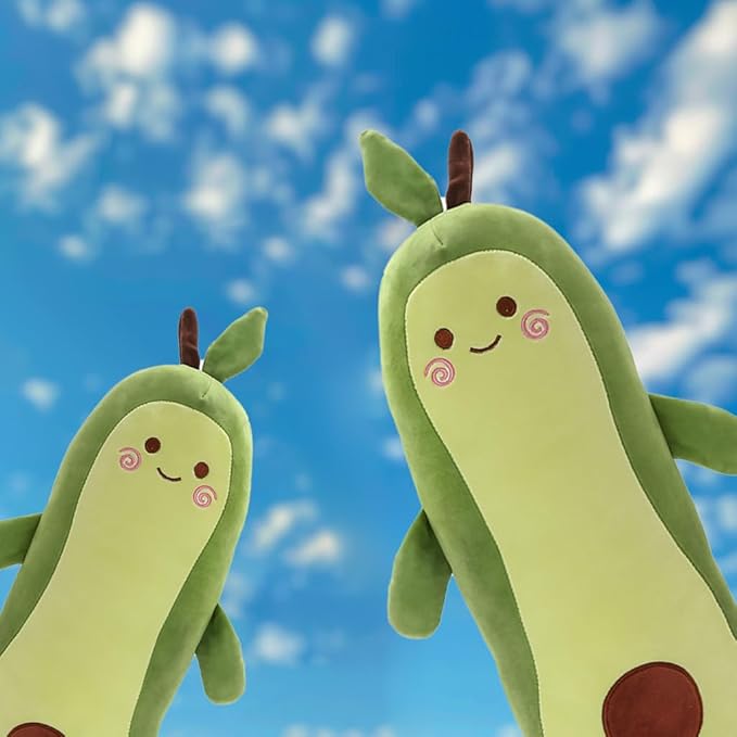 Niuniu Daddy 25.6 inch Stuffed Animal Avocado Pillow Plush Toys Soft Kawaii Food Shaped Fruit Series Hugging/Body Pillow for Kids