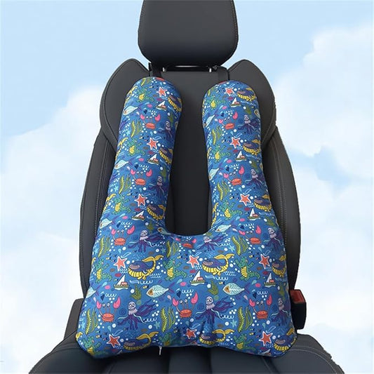 Car Travel Pillow for Kids Adults Soft Neck Pillow Head and Body Support Pillow Breathable Seat Pillow Car Aircraft Travel Pillow Neck Support Pillow Cushion for Long Journey Travel Accessories