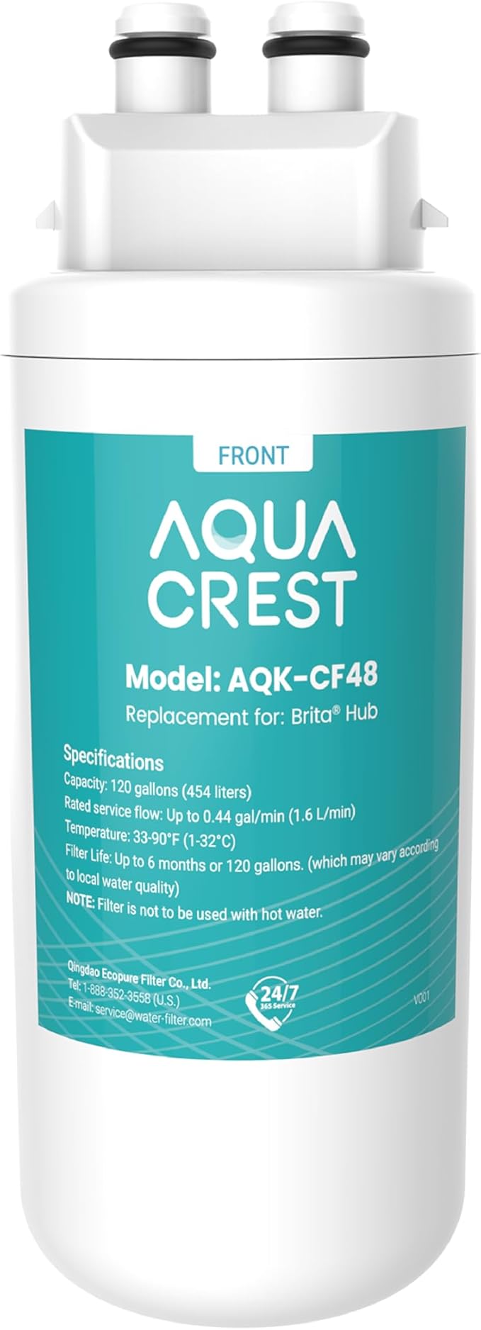 AQUA CREST Water Filter Replacement, Replacement for Britaยฎ Hub Instant Powerful Countertop Water Filter System, 87340, 6 Months, Pack of 1