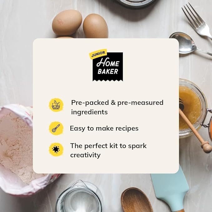 Homebaker Brownie Cookie Kit - Fun and Cool Kids Activity Kit for Ages 8+ (Brownie Baking Kit with Ingredients, Apron, Hat and Recipe), Standard1