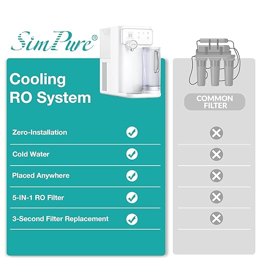 SimPure Y10C CTO Filter Cartridges Replacement, 6 Months Replacement Cartridge (1 Pack)