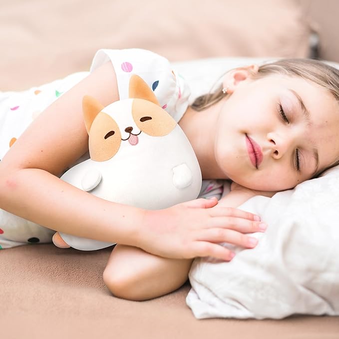 Corgi Plush Stuffed Animals, Cute Dog Plushies Stuffed Toy Pillow, Kawaii Plushies Heart Shape Pillow, Puppy Squishy Plushies Cuddle Pillows for Kids & Adults