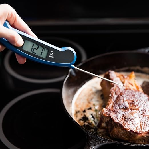 PX1D Javelin PRO Duo Ultra Fast Professional Digital Instant Read Meat Thermometer for Grill and Cooking, 4.5" Probe, Auto-Rotating Backlit Display, Splash Resistant – Sesame