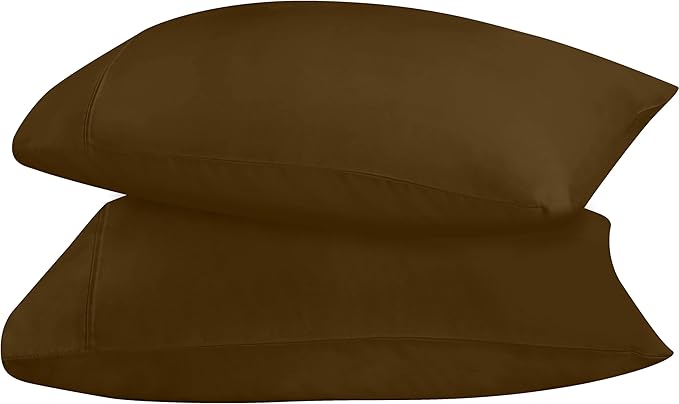 Utopia Bedding Queen Pillow Cases - 2 Pack - Envelope Closure - Soft Brushed Microfiber Fabric - Shrinkage and Fade Resistant Pillow Covers 20 X 30 Inches (Queen, Mocha)